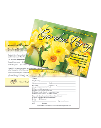 Invitation & Reply Card for Woman's Club of Pewaukee