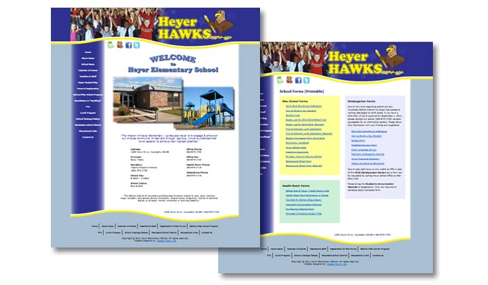 Heyer Elementary Website Design