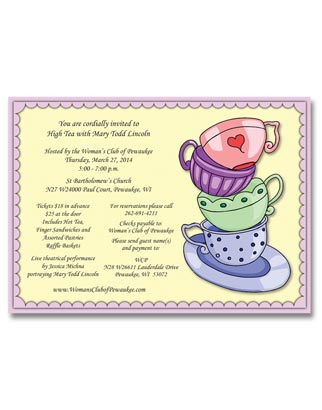 Invitation design for Tea Party
